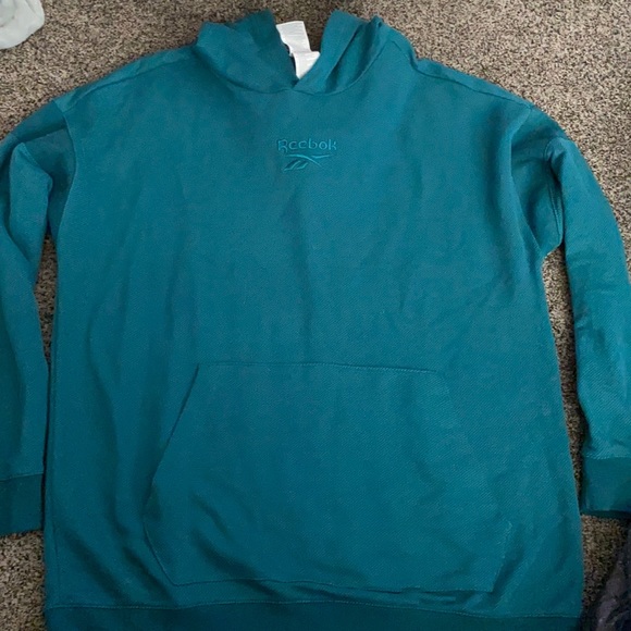 Reebok men’s teal hoodie size XL MINT CONDITION - Picture 2 of 4